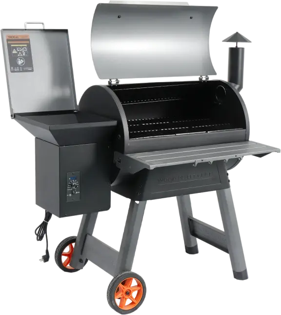 ABRG-01 pellet grill helemaal open