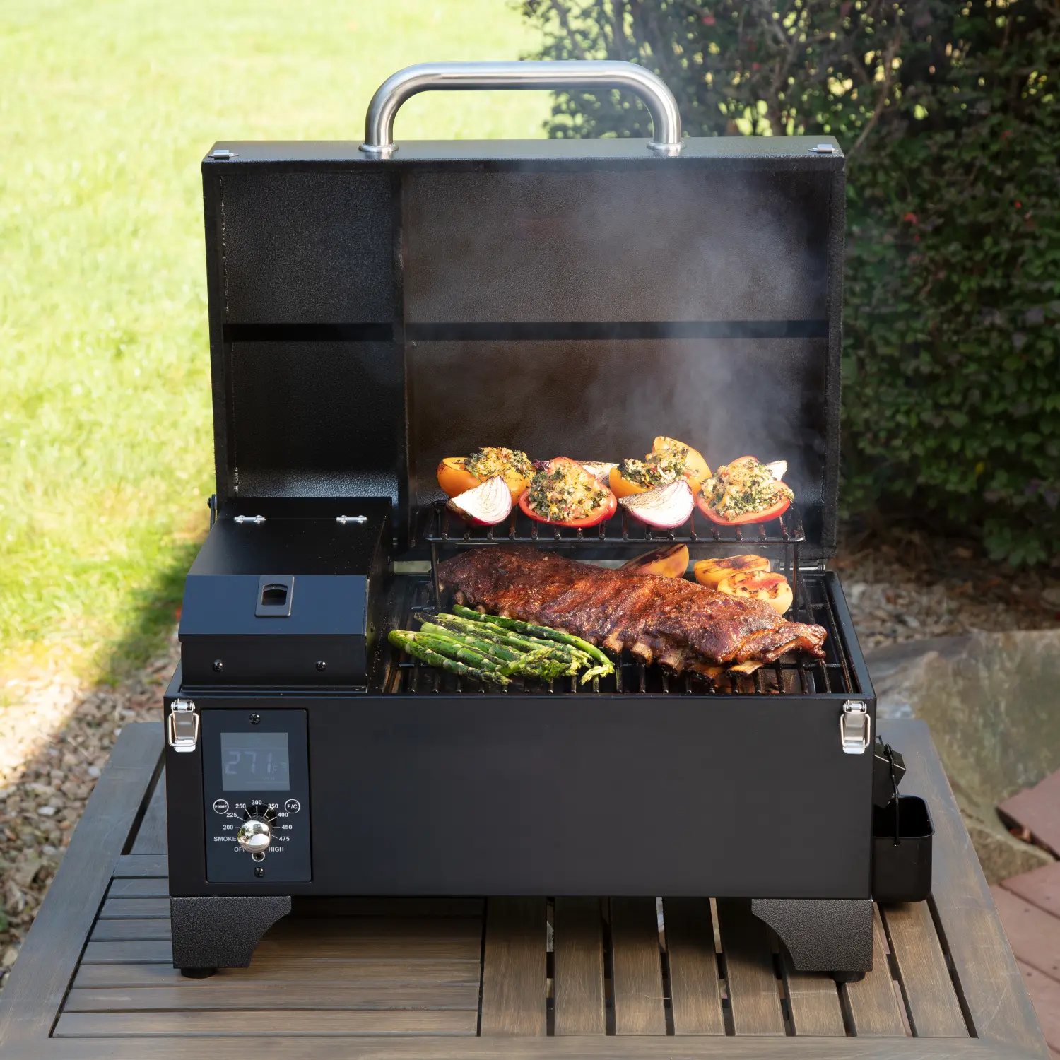 portable pellet grill photo