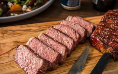 Reverse-Seared New York Strip Steaks