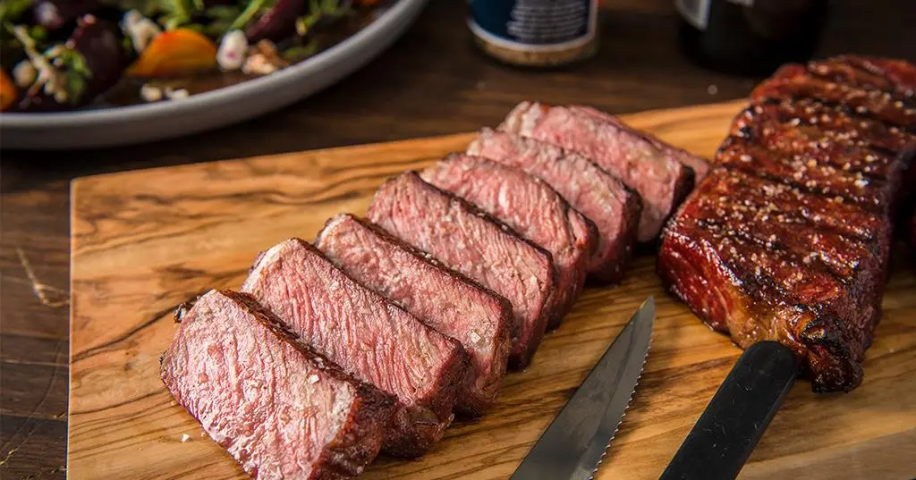 Reverse-Seared New York Strip Steaks